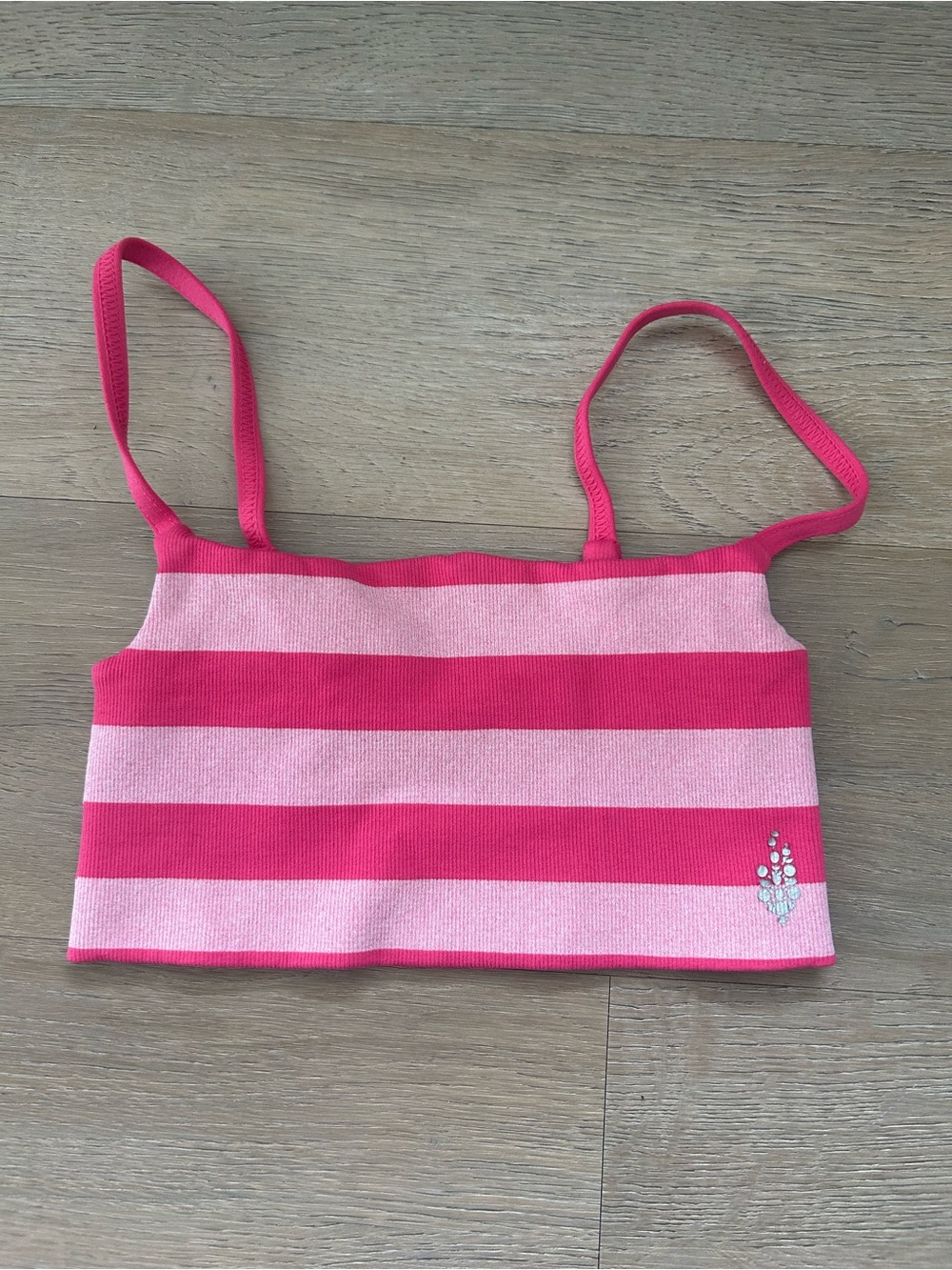 FP movement Pink Stripe bra top